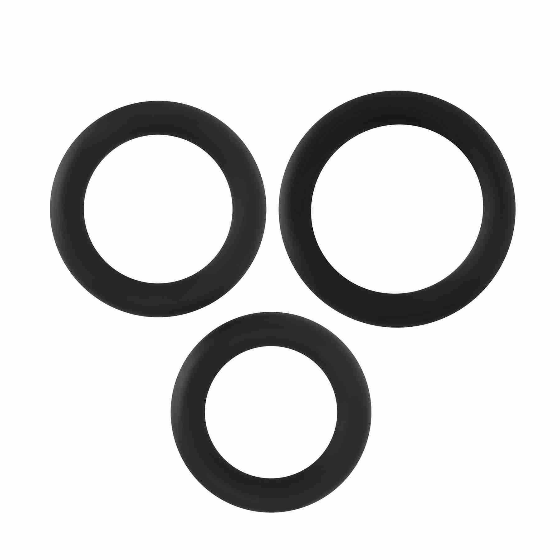 Adamloven Silicone Cock Ring Set 3 pcs