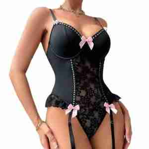 Adamloven Seduce Me Push-Up Basque Set