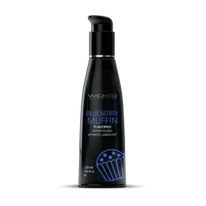 Aqua Blueberry Muffin Flavored Water Based Intimate Lubricant - 4 fl oz product image