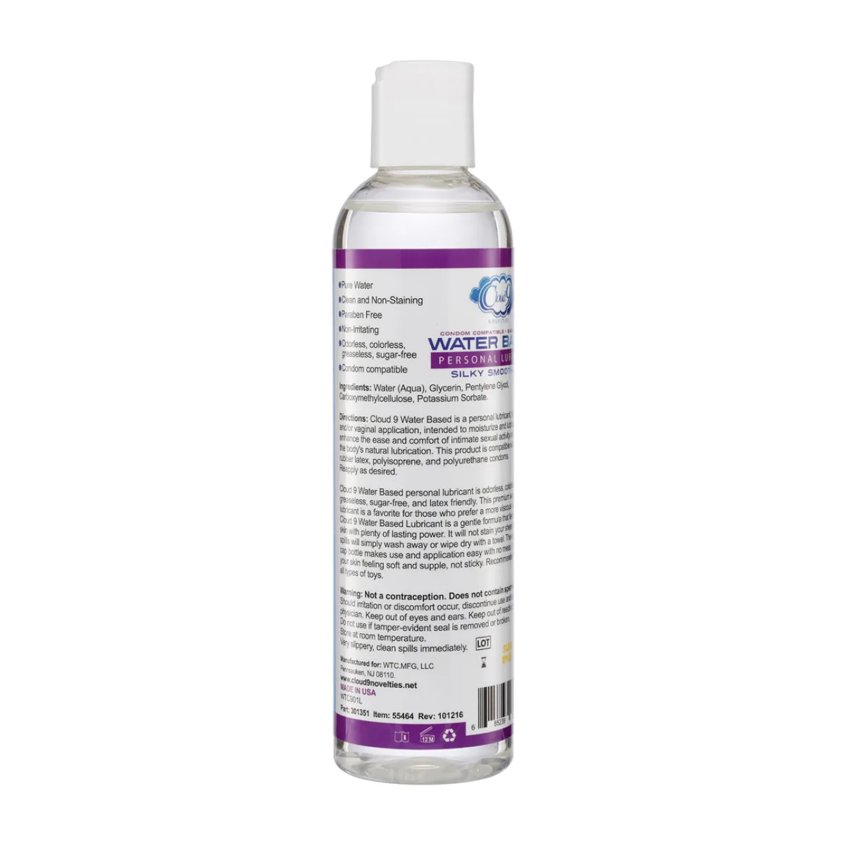 Cloud 9 Water Based Personal Lubricant 8 fl oz product image