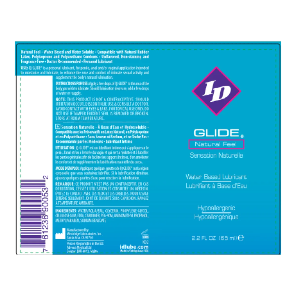 ID Glide 2.2 fl oz — Water-Based Personal Lubricant — image 2