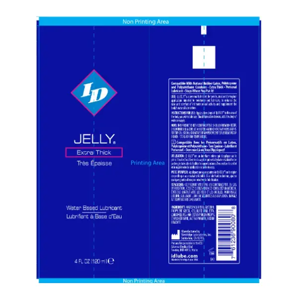 ID Jelly Extra Thick Water Based Lubricant 4 Oz packaging or alternate view 2