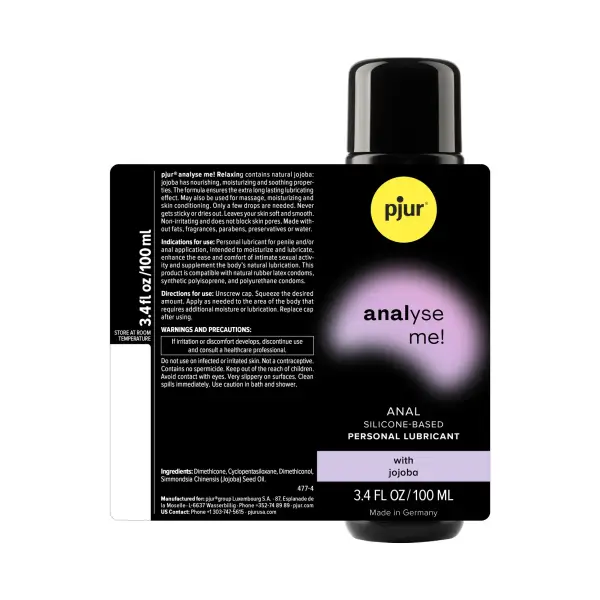 Pjur Analyse Me! - Anal Glide - 100 ml packaging and alternate view