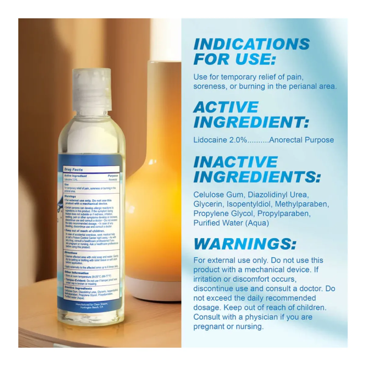 Relax Desensitizing Anal Lubricant - 4 Oz — image 2