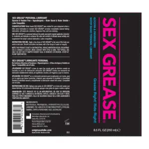 Sex Grease Water Based 8.5 Oz packaging or alternate view 2