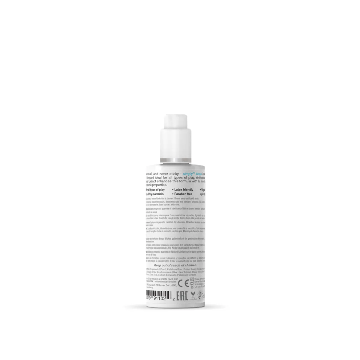 Simply Aqua Fragrance Free Lubricant - 2.3 fl oz packaging or alternate view 2