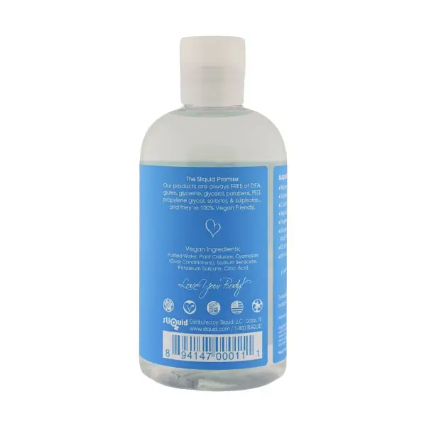 Naturals H20 - 8.5 fl oz (251 ml) — Water-Based Personal Lubricant 1 Sliquid H2O water based lube 8.5 oz bottle front view