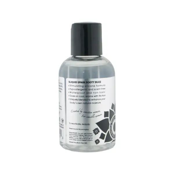 Sliquid Spark Silicone Lubricant 4.2 oz / 125 ml packaging and alternate view