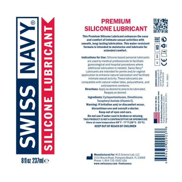 Swiss Navy Silicone Lube - 4 fl oz — Silicone-Based Personal Lubricant — image 2