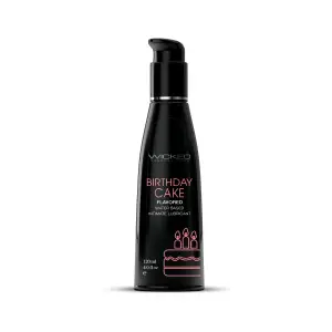Aqua Birthday Cake Flavored Water Based Intimate Lubricant 4 fl oz product image