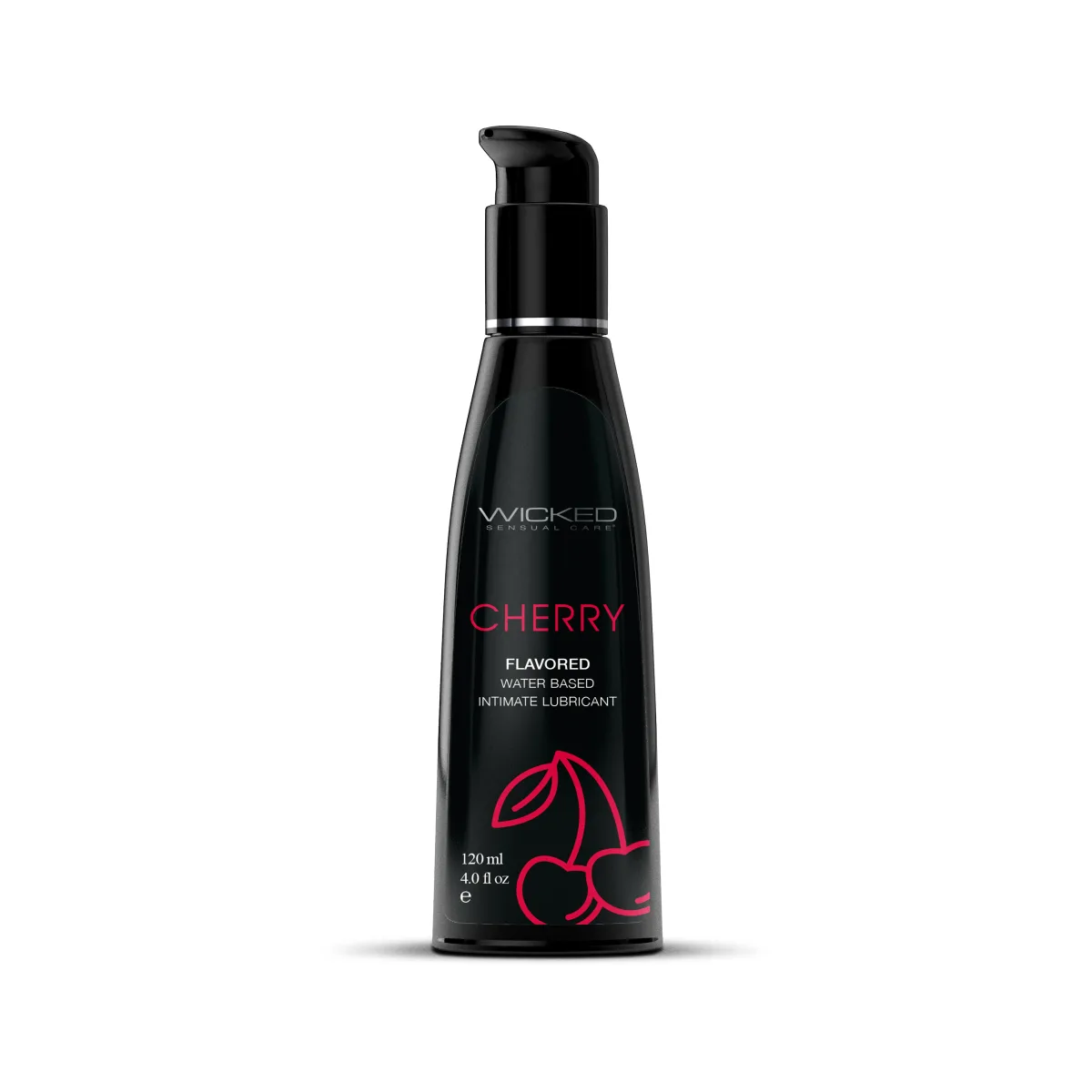 Aqua Cherry Flavored Water Based Intimate Lubricant - 4 fl oz packaging and alternate view