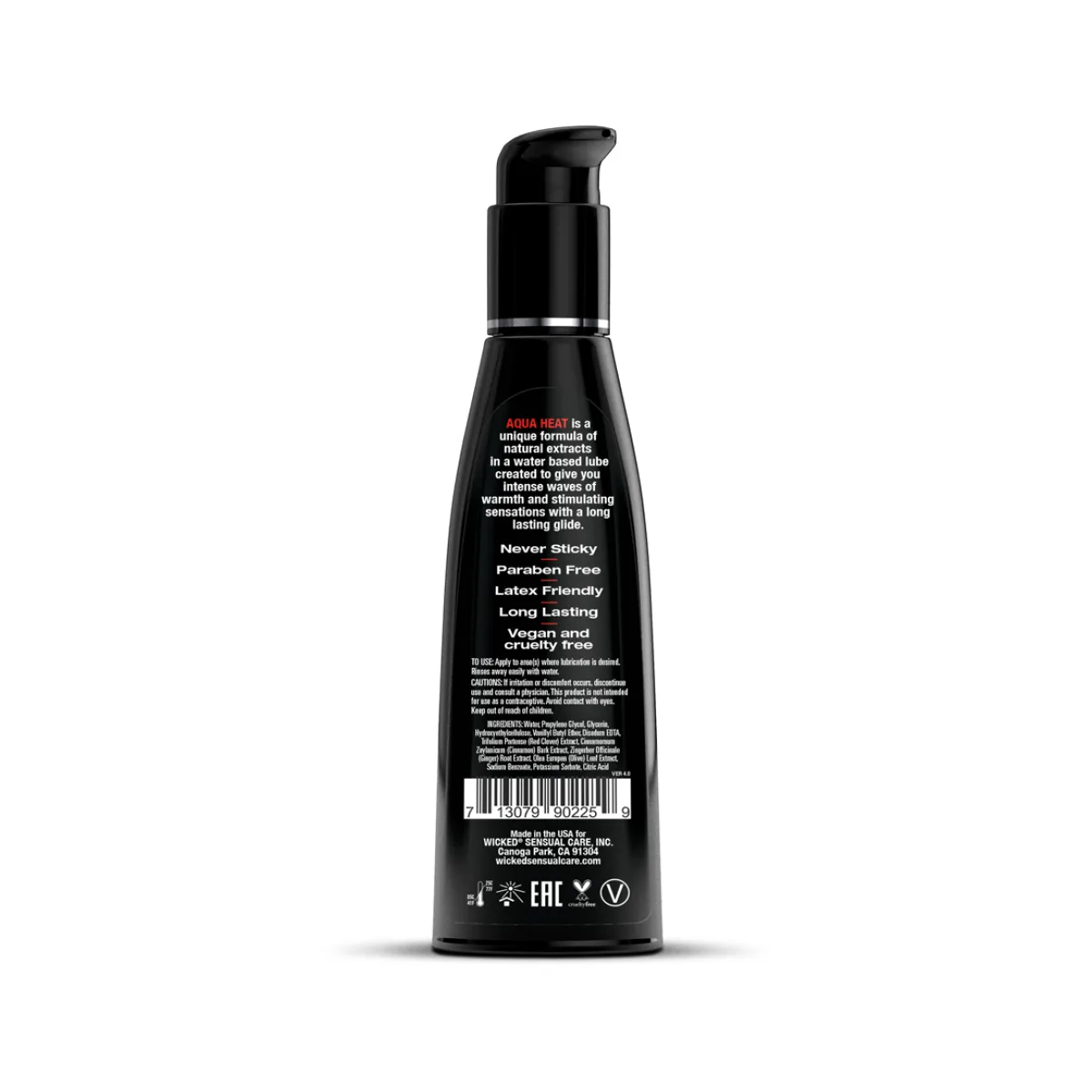 Aqua Heat Water Based Warming Lubricant - 4 fl oz packaging and alternate view