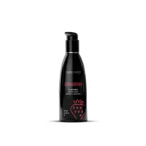 Wicked Aqua Strawberry Flavored Water-Based Lubricant 6 Aqua Strawberry Flavored Water Based Intimate Lubricant - 2 fl oz product image