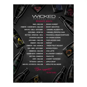 Wicked Aqua Sweet Peach Flavored Water-Based Lubricant 7 Aqua Sweet Peach Flavored Water Based Intimate Lubricant - 4 fl oz packaging and alternate view