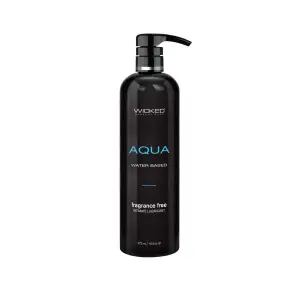 Aqua Lube Water Based 16 oz packaging and alternate view