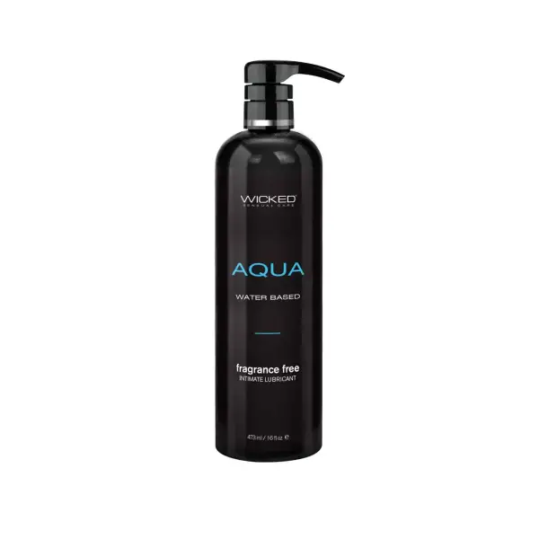 Aqua Lube Water Based 16 oz packaging and alternate view