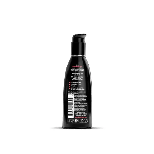 Aqua Watermelon Flavored Water Based Intimate Lubricant - 4 fl oz packaging and alternate view