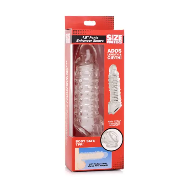 1.5 Inch Penis Enhancer Sleeve 1 1.5 Inch Penis Enhancer Sleeve male masturbator sleeve - main image