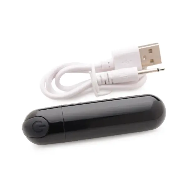 10x Rechargeable Vibrating Metallic Bullet - Black - view 1 10x Rechargeable Vibrating Metallic Bullet - Black - view 1