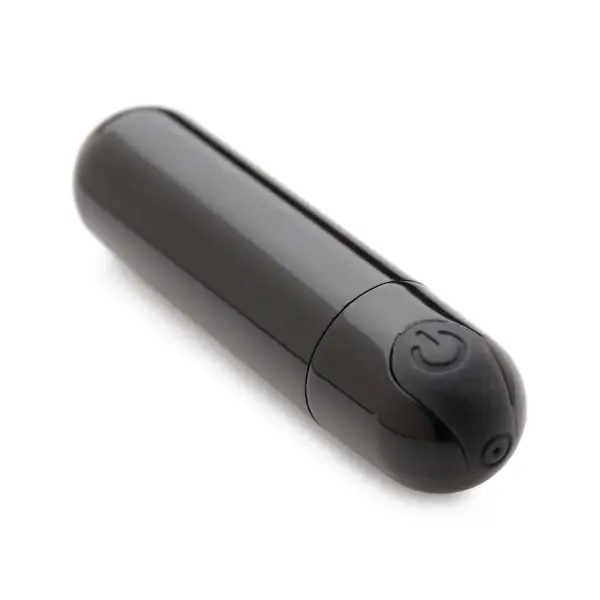 10X Rechargeable Metallic Bullet Vibrator 1 10x Rechargeable Vibrating Metallic Bullet - Black - view 2
