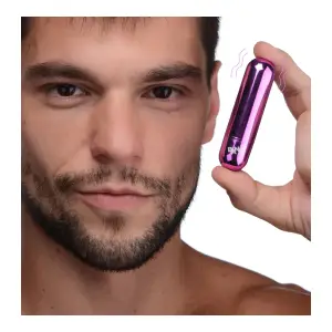 10X Rechargeable Metallic Bullet Vibrator 16 10x Rechargeable Vibrating Metallic Bullet - Purple - view 3