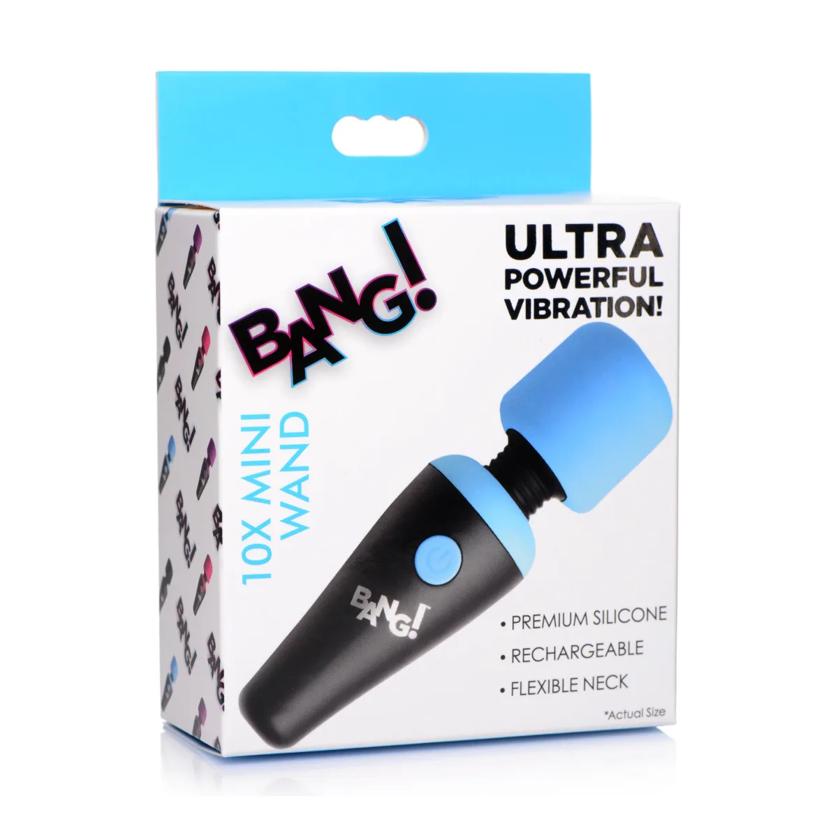 10x Vibrating Mini Silicone Wand - Blue - view 1