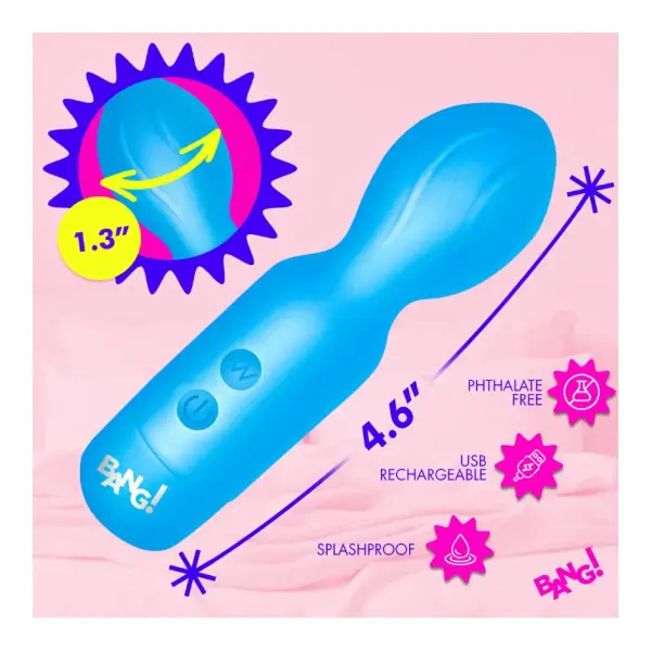 18x Vibrating Silicone Mini Wand - Blue - view 3