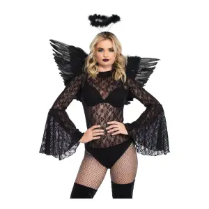 2 Pc Angel Accessory Kit - Black - lingerie - main product image