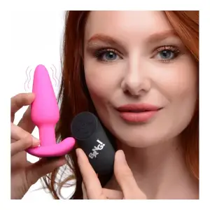 21x Silicone Butt Plug With Remote - Pink - butt plugs - main product image