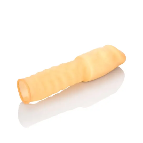 3 Inch Smooth Latex Extension - Ivory 3 3 Inch Smooth Latex Extension - Ivory smooth latex penis extension sleeve - packaging view