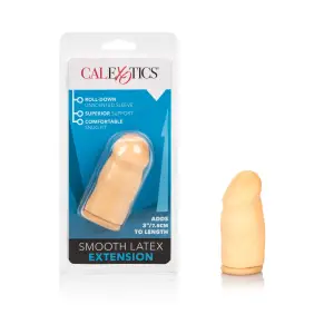 3 Inch Smooth Latex Extension - Ivory 11 3 Inch Smooth Latex Extension - Ivory smooth latex penis extension sleeve - additional view