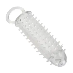 3 Piece Textured Extension Set penis extender sleeve with cock ring - product detail