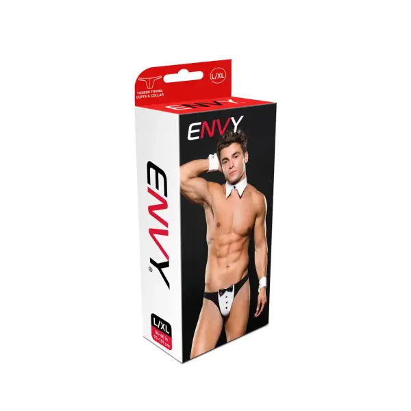 3 Piece Tuxedo Set - Large/xlarge - White/black sexy mens lingerie - alternate product image