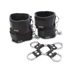 5 Piece Hog Tie and Cuff Set - Black hog-tie restraint set - main product image
