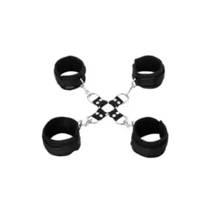 5 Piece Hog Tie and Cuff Set - Black hog-tie restraint set - product detail