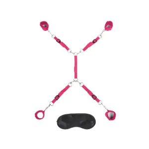 7 Pc Bed Spreader - Hot Pink bed restraint system - alternate product angle