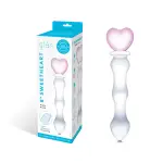 8 in Sweetheart Glass Dildo - Pink/clear - view 1