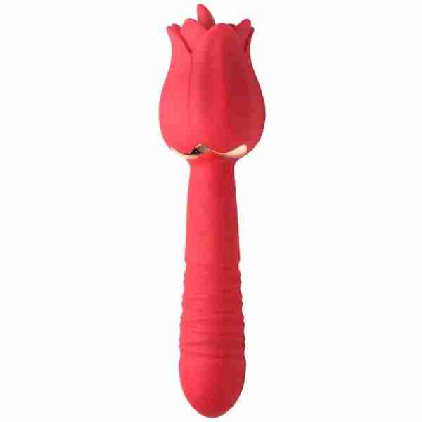 Bloomgasm Racy Rose Thrust and Lick Vibrator - Red - C2pvbysnVvGlTho5rdRYxtxnv5nC29jk
