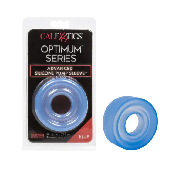 Advanced Silicone Pump Sleeve - Blue penis pump sleeve - additional view