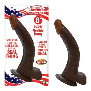 Afro American Whoppers - Brown thick brown dildo - alternate product angle