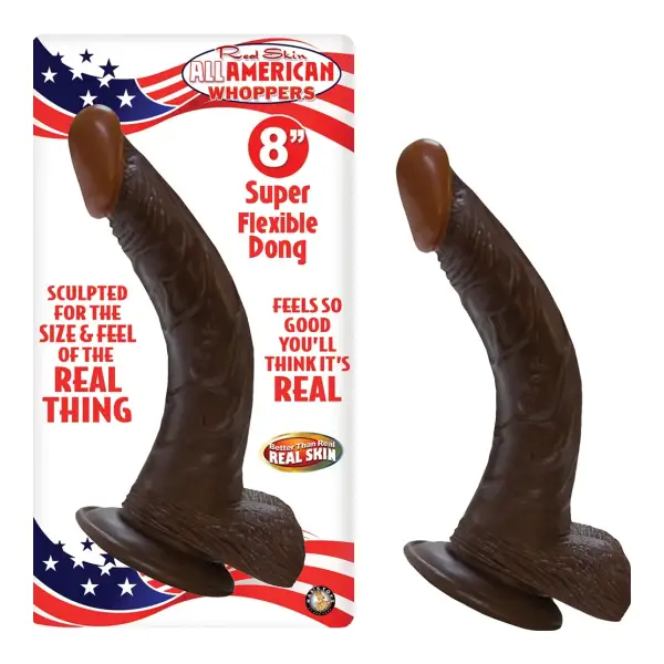 Afro American Whoppers - Brown thick brown dildo - alternate product angle