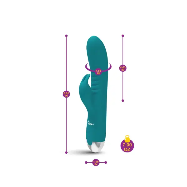 Alluring Come Hither Rabbit - Ocean – dual rabbit vibrator – view 2