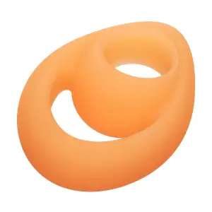 Alpha Glow-in-the-Dark Liquid Silicone Teardrop Ring - Orange best adjustable cock ring - additional view