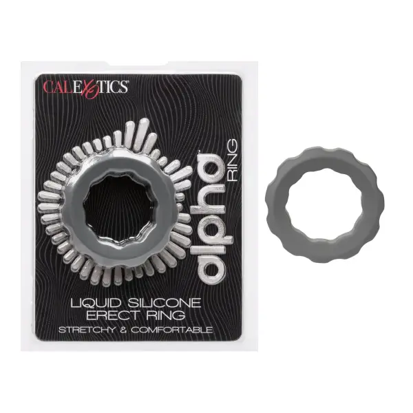 Alpha Liquid Silicone Erect Ring - Gray best beginner cock ring - product detail
