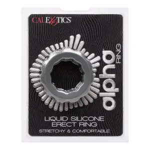 Alpha Liquid Silicone Erect Ring - Gray best beginner cock ring - additional view