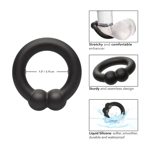 Alpha Liquid Silicone Muscle Ring - Black silicone cock ring - packaging view