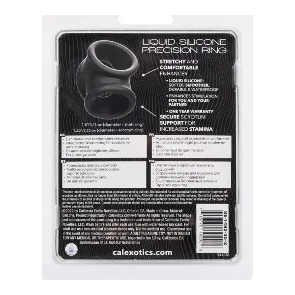 Alpha Liquid Silicone Precision Ring - Gray cock ring - product detail
