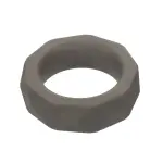 Alpha Liquid Silicone Prolong Prismatic Ring - Gray best cock ring for men - main image