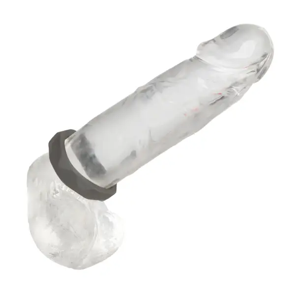 Alpha Liquid Silicone Prolong Prismatic Ring - Gray best cock ring for men - alternate angle