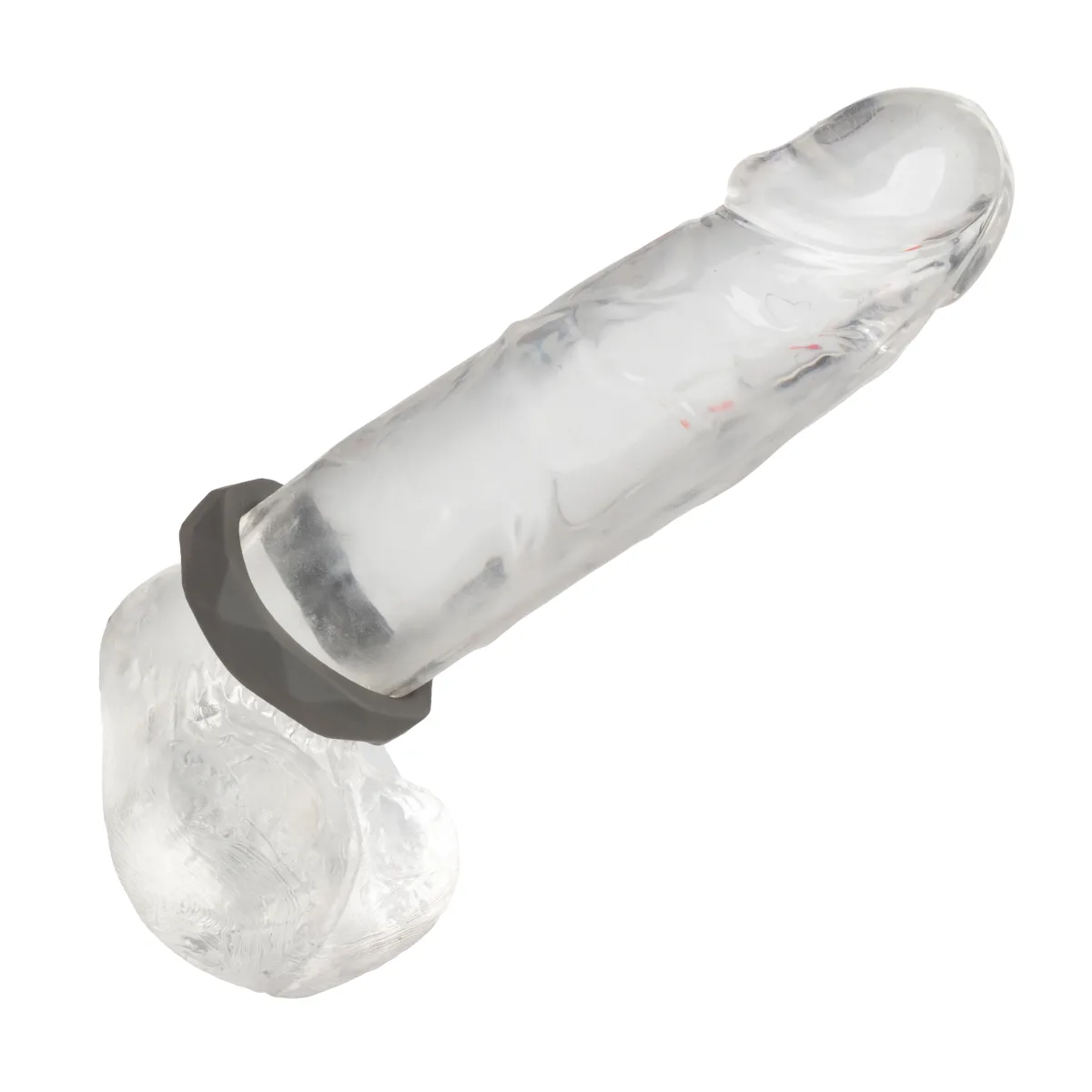 Alpha Liquid Silicone Prolong Prismatic Ring - Gray best cock ring for men - alternate angle